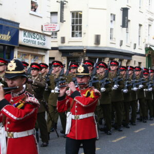 Northampton parade for the Royal Anglian Regiment. Northampton parade for the Royal Anglian Regiment.