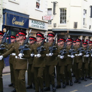 Northampton parade for the Royal Anglian Regiment. Northampton parade for the Royal Anglian Regiment.