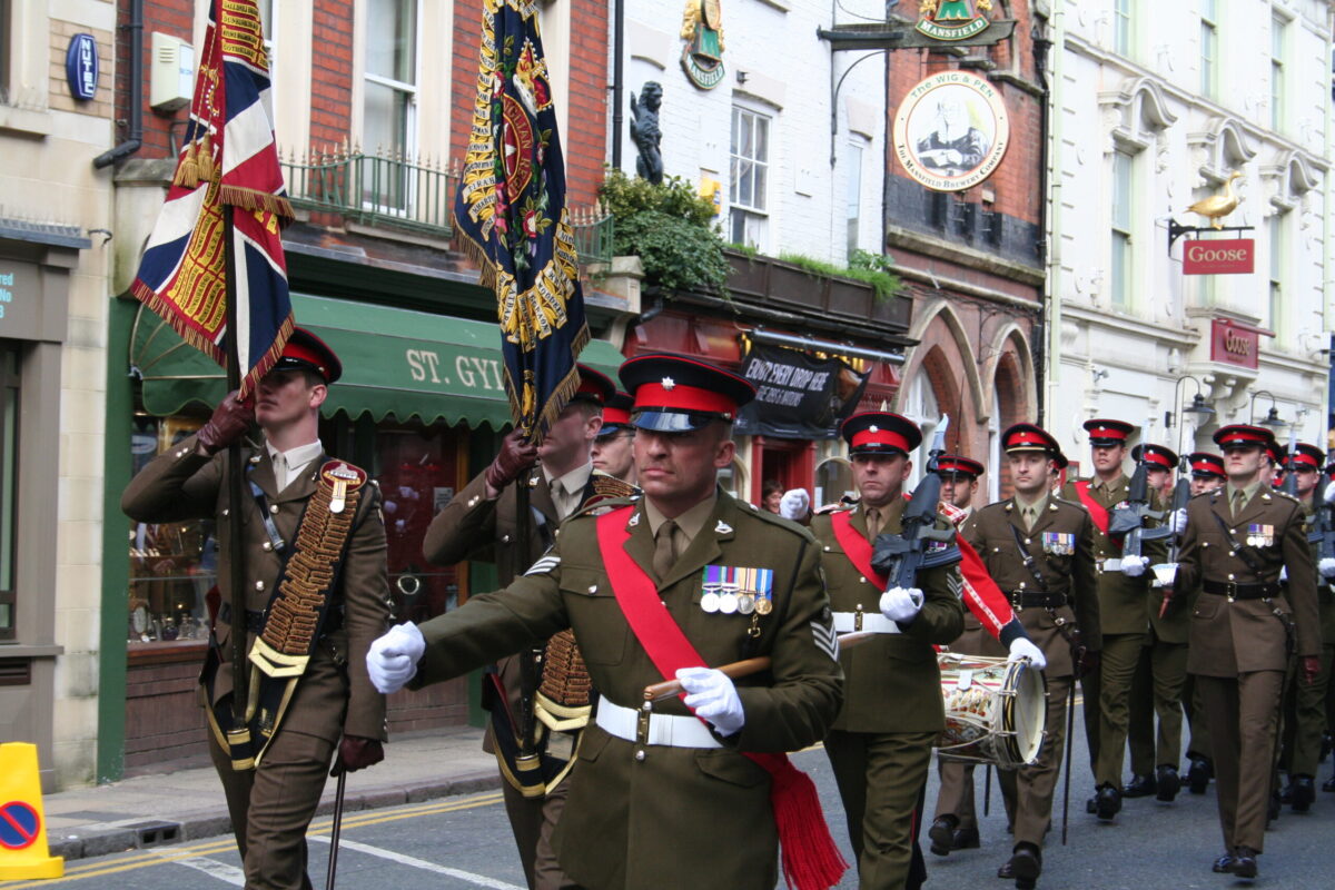 Northampton parade for the Royal Anglian Regiment. Northampton parade for the Royal Anglian Regiment.