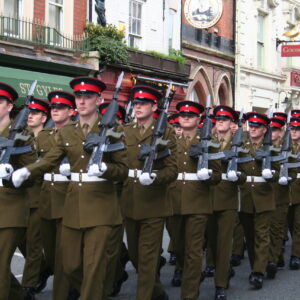 Northampton parade for the Royal Anglian Regiment. Northampton parade for the Royal Anglian Regiment.