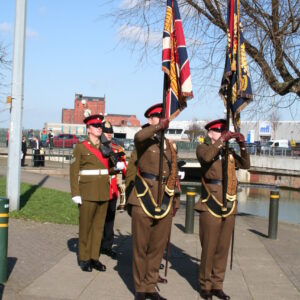 The Royal Anglian Regiment exercised its right to the Freedom of the City with a parade in Grimsby on Thursday, 22 November, 2007. The soldiers were given a heroes' welcome after returning from a six-month operational tour in Helmand Province, Afghanistan, which involved intense fighting. The Freedom of the City honour grants the regiment the privilege of marching through the city 