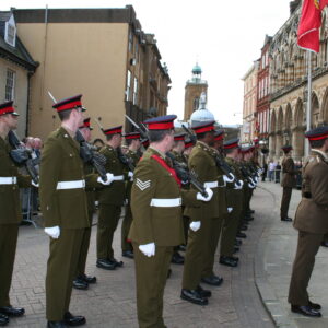 Northampton parade for the Royal Anglian Regiment.