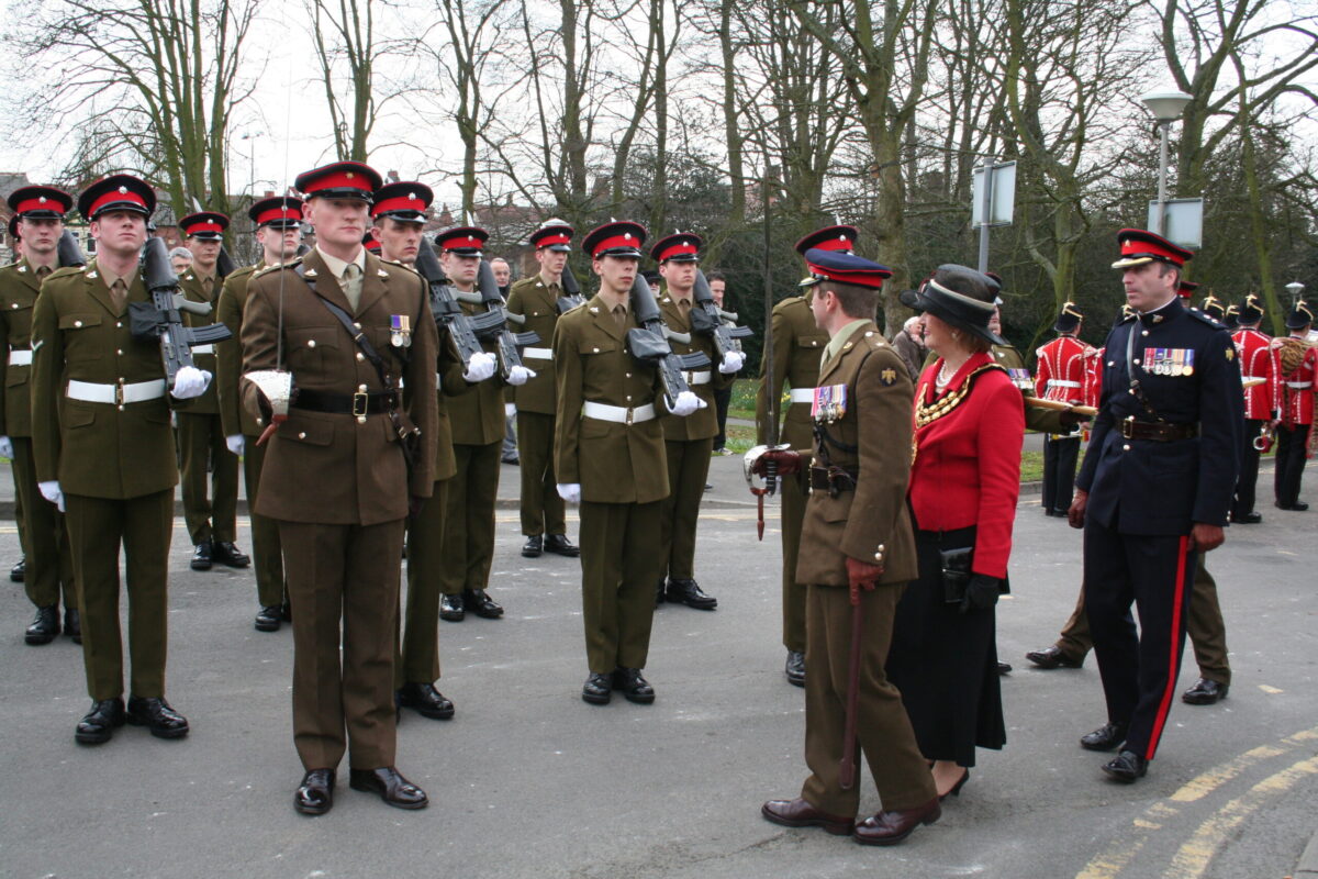 The Royal Anglian Regiment to exercise their right as Freemen of the Borough to parade through Hinckley town centre on 15th March 2007.