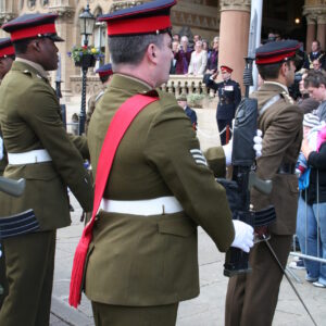 Northampton parade for the Royal Anglian Regiment.