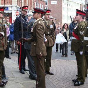 Northampton parade for the Royal Anglian Regiment.