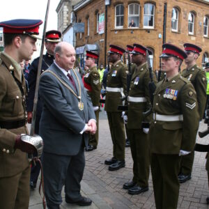 Northampton parade for the Royal Anglian Regiment. Northampton parade for the Royal Anglian Regiment.