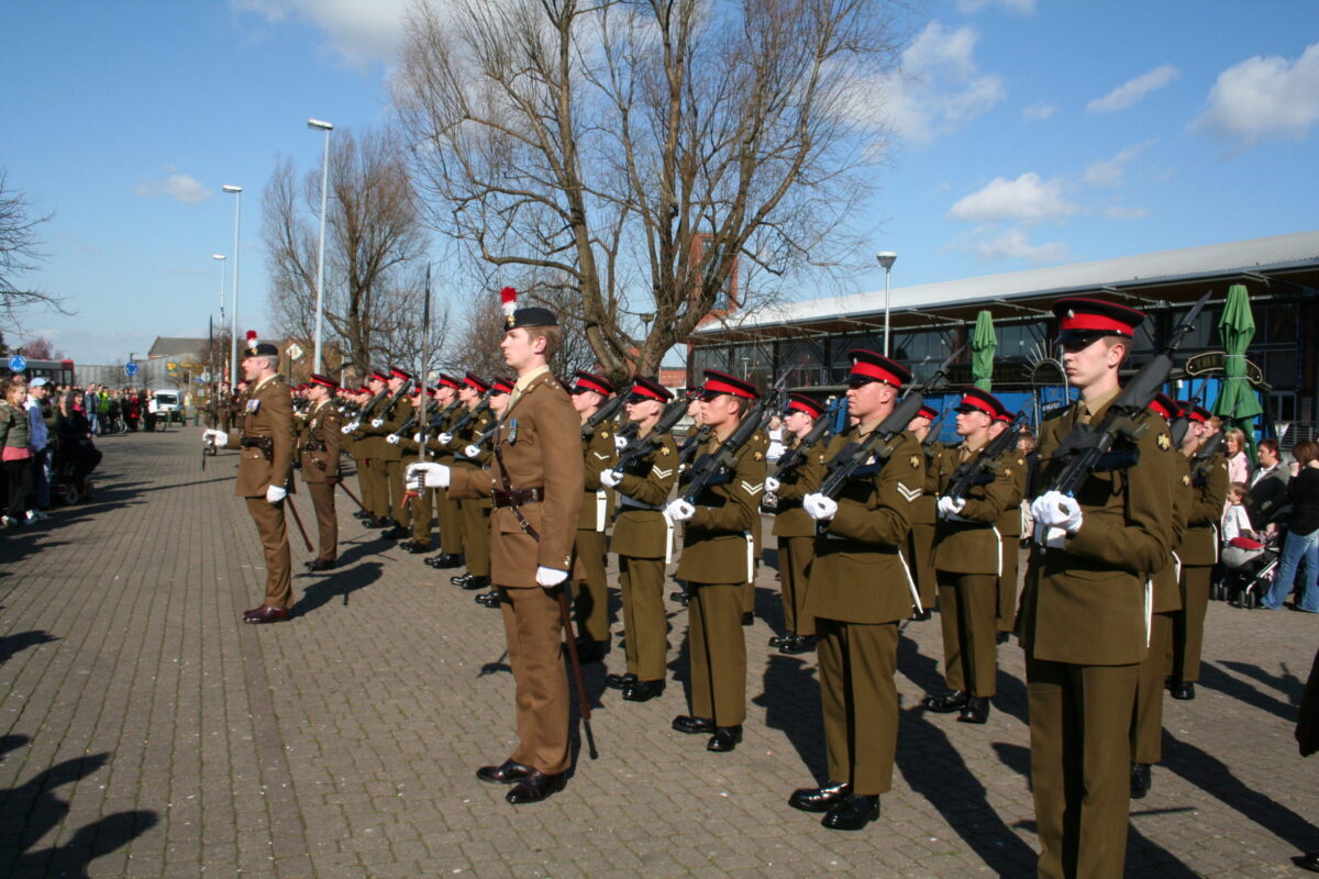The Royal Anglian Regiment exercised its right to the Freedom of the City with a parade in Grimsby on Thursday, 22 November, 2007. The soldiers were given a heroes' welcome after returning from a six-month operational tour in Helmand Province, Afghanistan, which involved intense fighting. The Freedom of the City honour grants the regiment the privilege of marching through the city The Royal Anglian Regiment exercised its right to the Freedom of the City with a parade in Grimsby on Thursday, 22 November, 2007. The soldiers were given a heroes' welcome after returning from a six-month operational tour in Helmand Province, Afghanistan, which involved intense fighting. The Freedom of the City honour grants the regiment the privilege of marching through the city