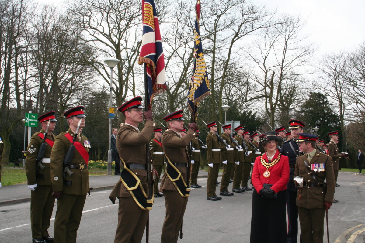 The Royal Anglian Regiment to exercise their right as Freemen of the Borough to parade through Hinckley town centre on 15th March 2007.