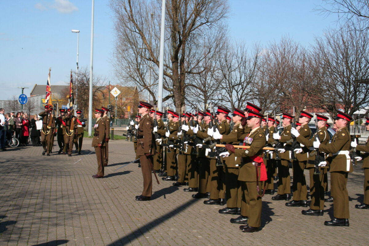 The Royal Anglian Regiment exercised its right to the Freedom of the City with a parade in Grimsby on Thursday, 22 November, 2007. The soldiers were given a heroes' welcome after returning from a six-month operational tour in Helmand Province, Afghanistan, which involved intense fighting. The Freedom of the City honour grants the regiment the privilege of marching through the city The Royal Anglian Regiment exercised its right to the Freedom of the City with a parade in Grimsby on Thursday, 22 November, 2007. The soldiers were given a heroes' welcome after returning from a six-month operational tour in Helmand Province, Afghanistan, which involved intense fighting. The Freedom of the City honour grants the regiment the privilege of marching through the city