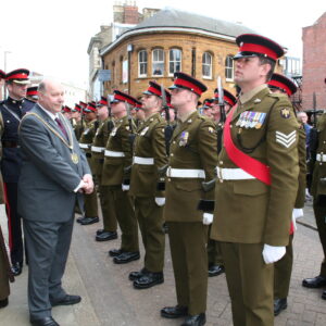 Northampton parade for the Royal Anglian Regiment. Northampton parade for the Royal Anglian Regiment.