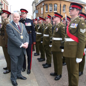 Northampton parade for the Royal Anglian Regiment. Northampton parade for the Royal Anglian Regiment.