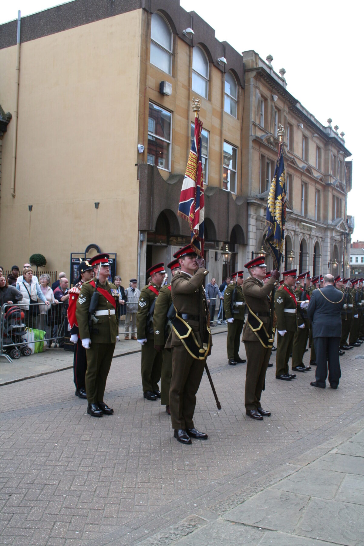 Northampton parade for the Royal Anglian Regiment. Northampton parade for the Royal Anglian Regiment.