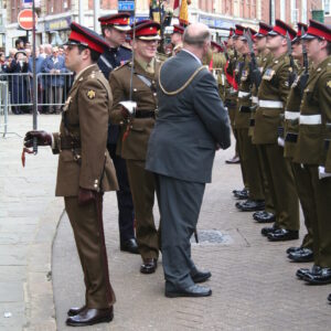 Northampton parade for the Royal Anglian Regiment. Northampton parade for the Royal Anglian Regiment.
