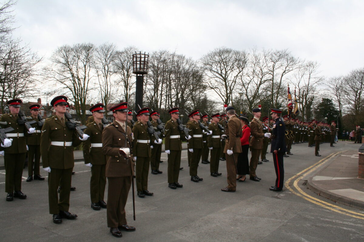 The Royal Anglian Regiment to exercise their right as Freemen of the Borough to parade through Hinckley town centre on 15th March 2007. The Royal Anglian Regiment to exercise their right as Freemen of the Borough to parade through Hinckley town centre on 15th March 2007.