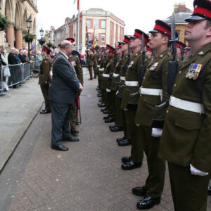 Northampton parade for the Royal Anglian Regiment. Northampton parade for the Royal Anglian Regiment.