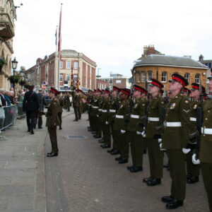 Northampton parade for the Royal Anglian Regiment. Northampton parade for the Royal Anglian Regiment.