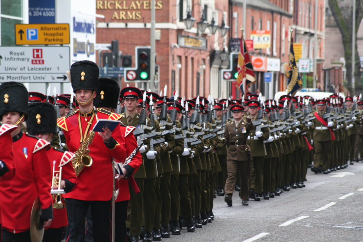 Freedom of Leicester and homecoming parade in 2007 for the 1st Battalion, Royal Anglian Regiment.