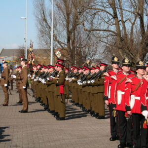 The Royal Anglian Regiment exercised its right to the Freedom of the City with a parade in Grimsby on Thursday, 22 November, 2007. The soldiers were given a heroes' welcome after returning from a six-month operational tour in Helmand Province, Afghanistan, which involved intense fighting. The Freedom of the City honour grants the regiment the privilege of marching through the city 