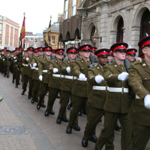 Northampton parade for the Royal Anglian Regiment. Northampton parade for the Royal Anglian Regiment.