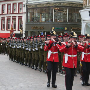 Northampton parade for the Royal Anglian Regiment.