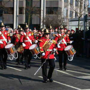 The Royal Anglian Regiment exercised its right to the Freedom of the City with a parade in Grimsby on Thursday, 22 November, 2007. The soldiers were given a heroes' welcome after returning from a six-month operational tour in Helmand Province, Afghanistan, which involved intense fighting. The Freedom of the City honour grants the regiment the privilege of marching through the city 