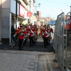 The Royal Anglian Regiment exercised its right to the Freedom of the City with a parade in Grimsby on Thursday, 22 November, 2007. The soldiers were given a heroes' welcome after returning from a six-month operational tour in Helmand Province, Afghanistan, which involved intense fighting. The Freedom of the City honour grants the regiment the privilege of marching through the city 