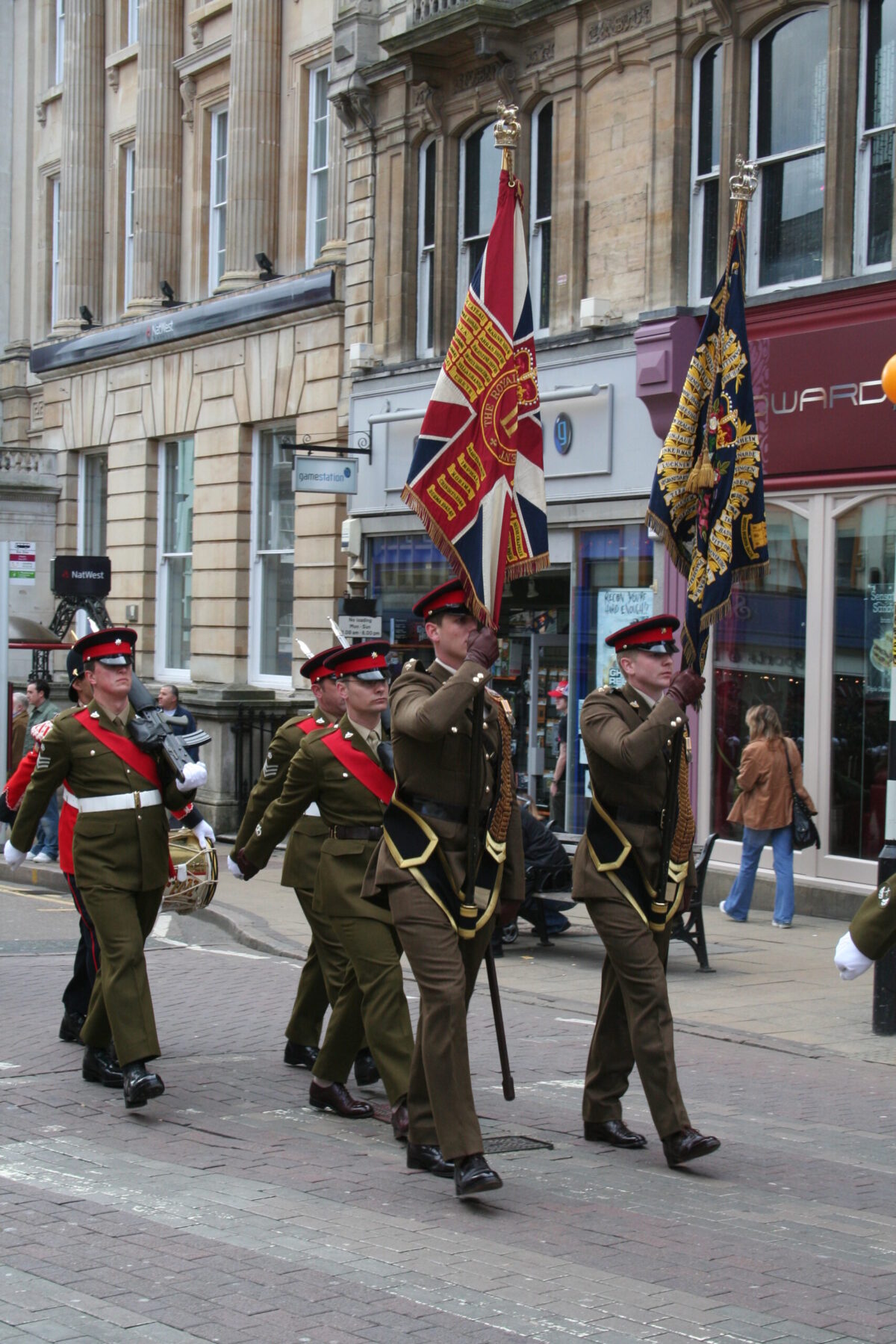 Northampton parade for the Royal Anglian Regiment. Northampton parade for the Royal Anglian Regiment.