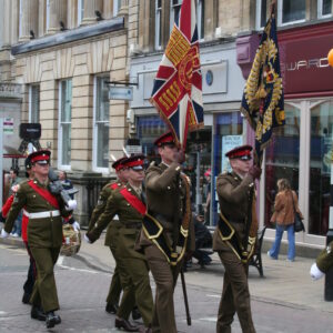 Northampton parade for the Royal Anglian Regiment.