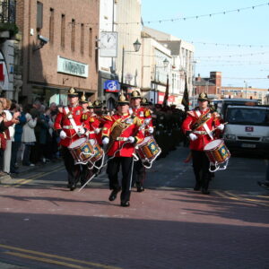 The Royal Anglian Regiment exercised its right to the Freedom of the City with a parade in Grimsby on Thursday, 22 November, 2007. The soldiers were given a heroes' welcome after returning from a six-month operational tour in Helmand Province, Afghanistan, which involved intense fighting. The Freedom of the City honour grants the regiment the privilege of marching through the city 