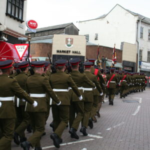 Northampton parade for the Royal Anglian Regiment.
