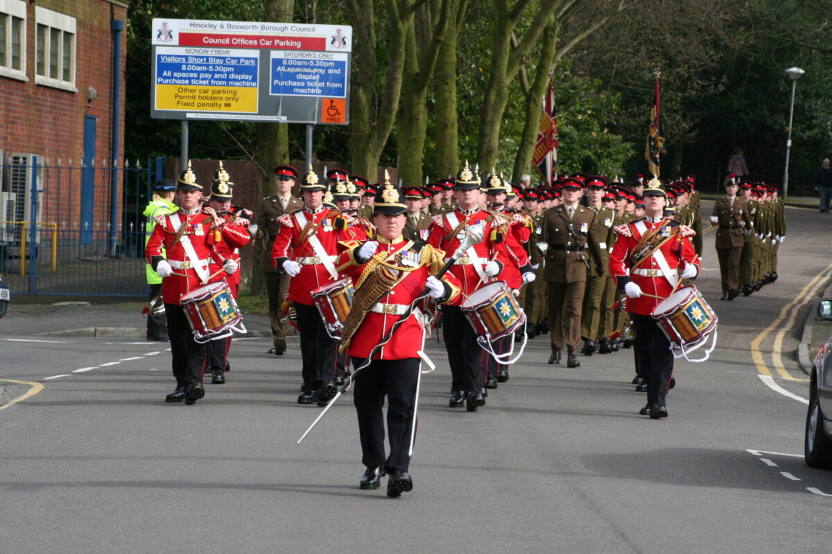 The Royal Anglian Regiment to exercise their right as Freemen of the Borough to parade through Hinckley town centre on 15th March 2007.