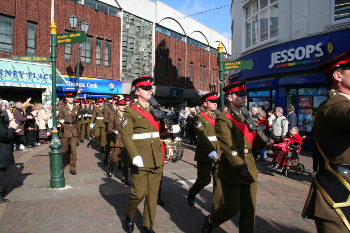 The Royal Anglian Regiment exercised its right to the Freedom of the City with a parade in Grimsby on Thursday, 22 November, 2007. The soldiers were given a heroes' welcome after returning from a six-month operational tour in Helmand Province, Afghanistan, which involved intense fighting. The Freedom of the City honour grants the regiment the privilege of marching through the city The Royal Anglian Regiment exercised its right to the Freedom of the City with a parade in Grimsby on Thursday, 22 November, 2007. The soldiers were given a heroes' welcome after returning from a six-month operational tour in Helmand Province, Afghanistan, which involved intense fighting. The Freedom of the City honour grants the regiment the privilege of marching through the city