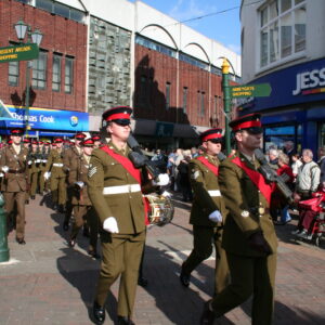 The Royal Anglian Regiment exercised its right to the Freedom of the City with a parade in Grimsby on Thursday, 22 November, 2007. The soldiers were given a heroes' welcome after returning from a six-month operational tour in Helmand Province, Afghanistan, which involved intense fighting. The Freedom of the City honour grants the regiment the privilege of marching through the city 
