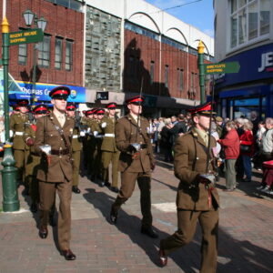The Royal Anglian Regiment exercised its right to the Freedom of the City with a parade in Grimsby on Thursday, 22 November, 2007. The soldiers were given a heroes' welcome after returning from a six-month operational tour in Helmand Province, Afghanistan, which involved intense fighting. The Freedom of the City honour grants the regiment the privilege of marching through the city 