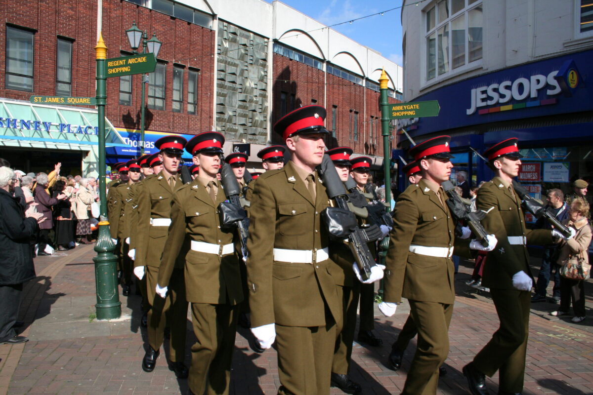 The Royal Anglian Regiment exercised its right to the Freedom of the City with a parade in Grimsby on Thursday, 22 November, 2007. The soldiers were given a heroes' welcome after returning from a six-month operational tour in Helmand Province, Afghanistan, which involved intense fighting. The Freedom of the City honour grants the regiment the privilege of marching through the city 