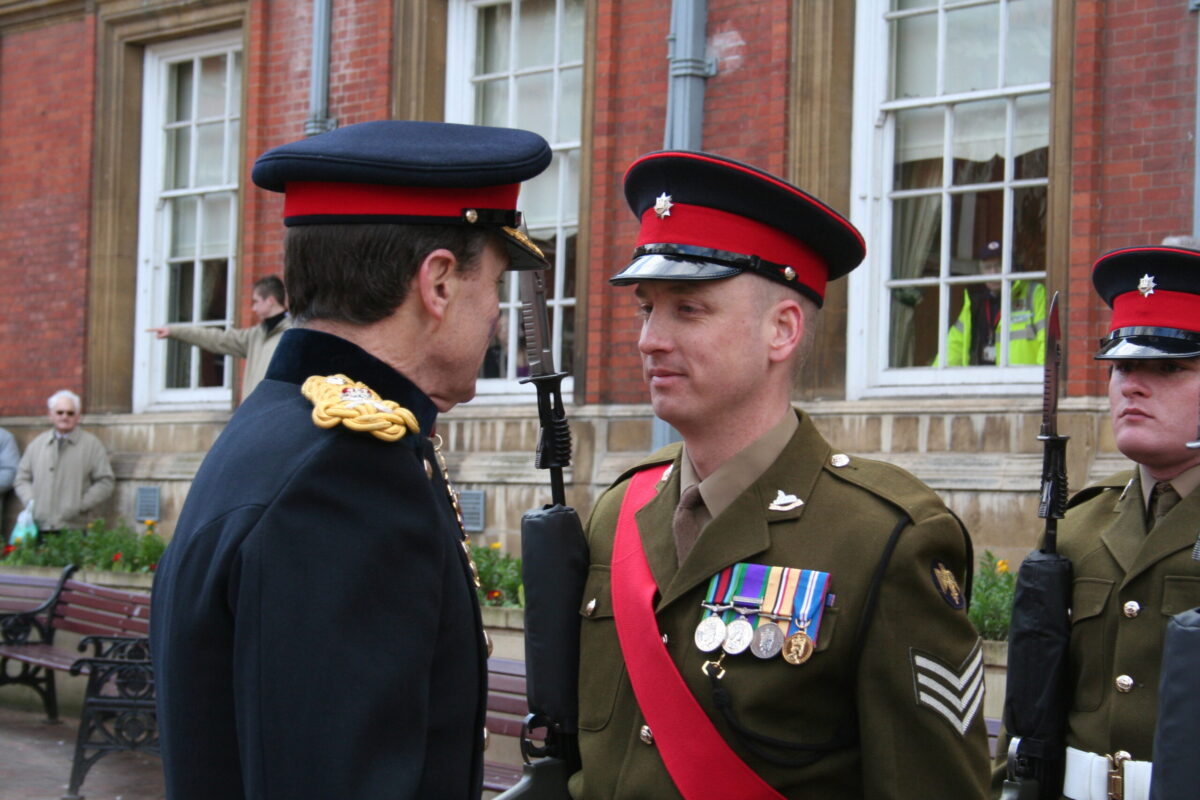 Freedom of Leicester and homecoming parade in 2007 for the 1st Battalion, Royal Anglian Regiment. Freedom of Leicester and homecoming parade in 2007 for the 1st Battalion, Royal Anglian Regiment.