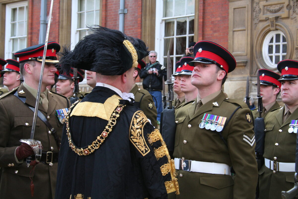 Freedom of Leicester and homecoming parade in 2007 for the 1st Battalion, Royal Anglian Regiment. Freedom of Leicester and homecoming parade in 2007 for the 1st Battalion, Royal Anglian Regiment.