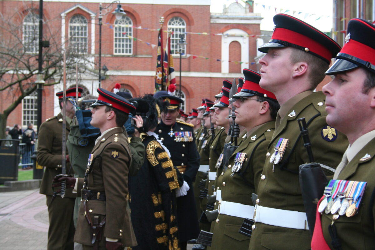 Freedom of Leicester and homecoming parade in 2007 for the 1st Battalion, Royal Anglian Regiment.