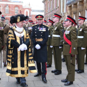 Freedom of Leicester and homecoming parade in 2007 for the 1st Battalion, Royal Anglian Regiment. Freedom of Leicester and homecoming parade in 2007 for the 1st Battalion, Royal Anglian Regiment.