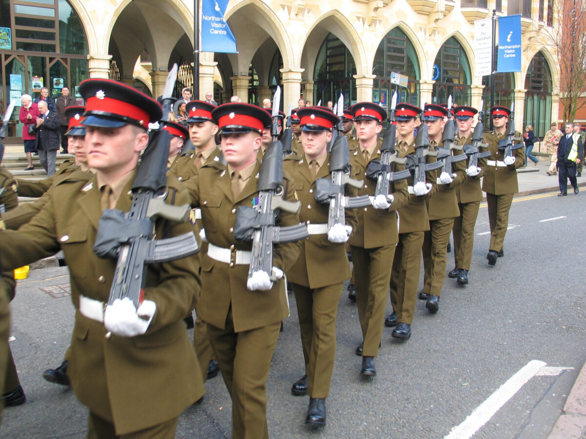 Northampton parade for the 2nd Battalion, Royal Anglian Regiment in 2009.