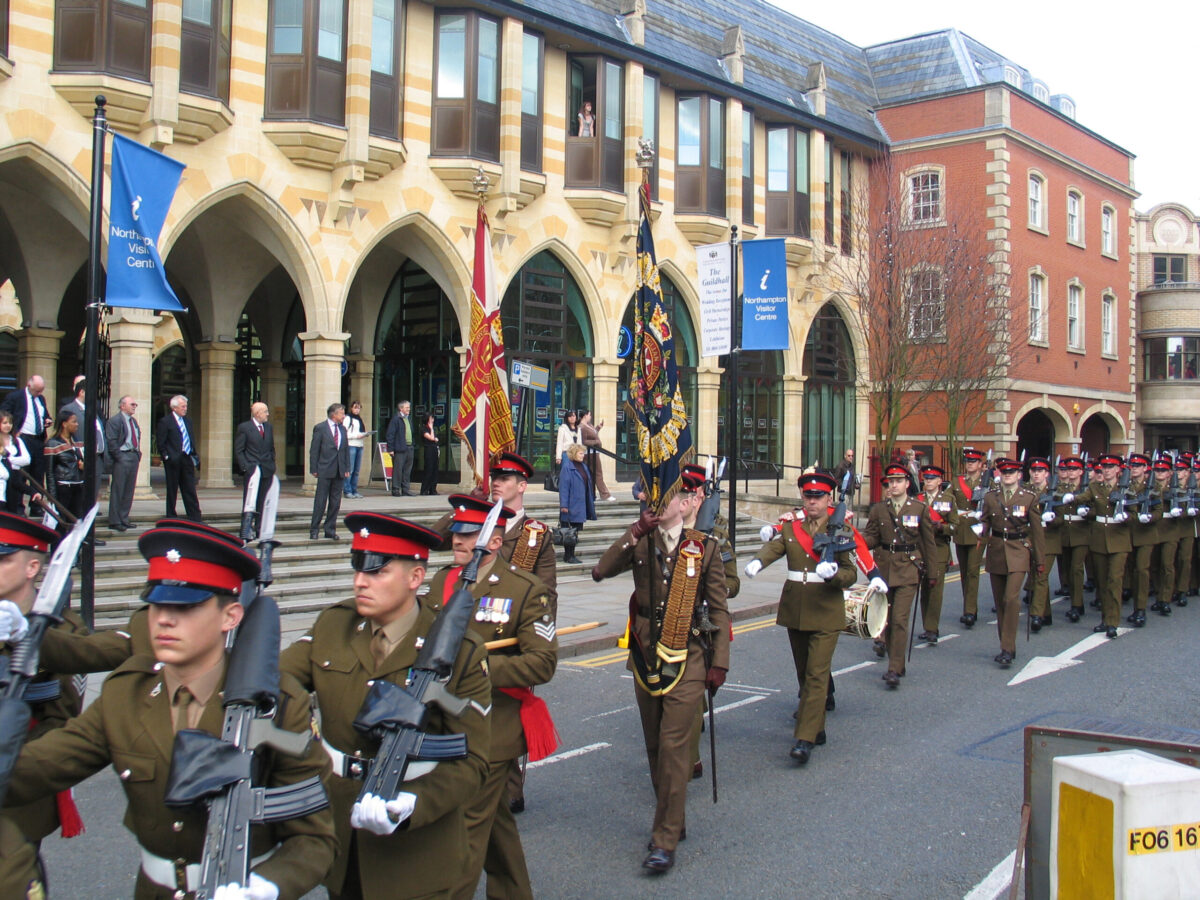Northampton parade for the 2nd Battalion, Royal Anglian Regiment in 2009.