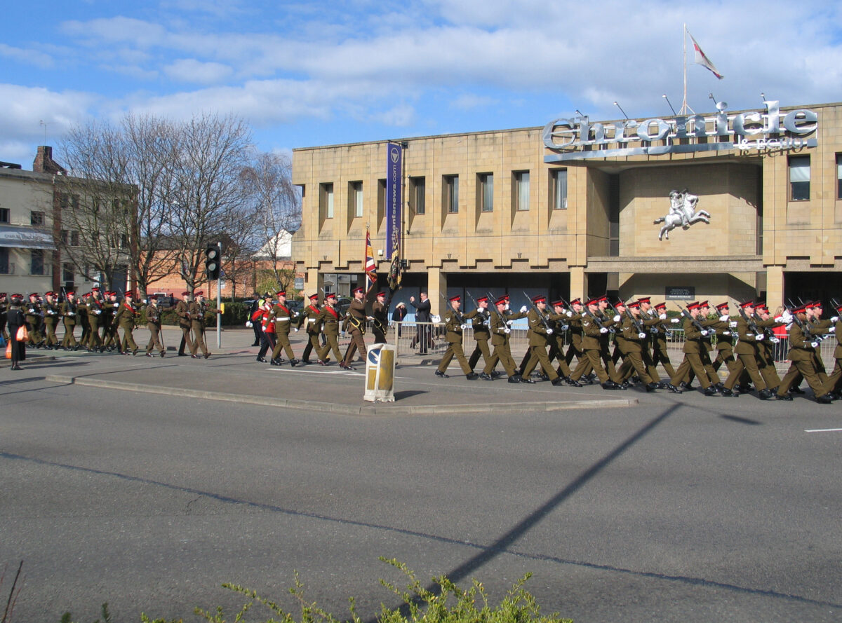 Northampton parade for the 2nd Battalion, Royal Anglian Regiment in 2009.