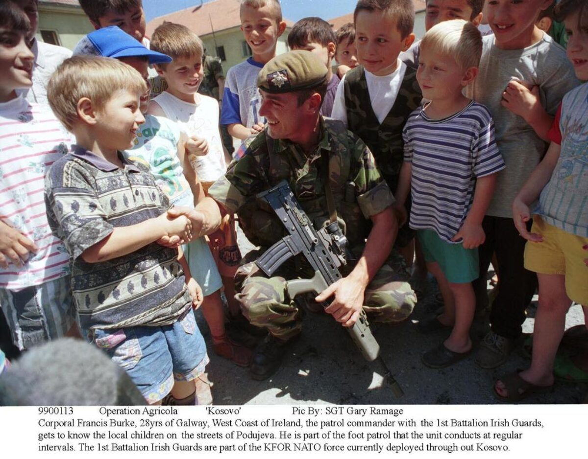 1st Battalion, Royal Anglian Regiment deployed to Kosovo in 1999