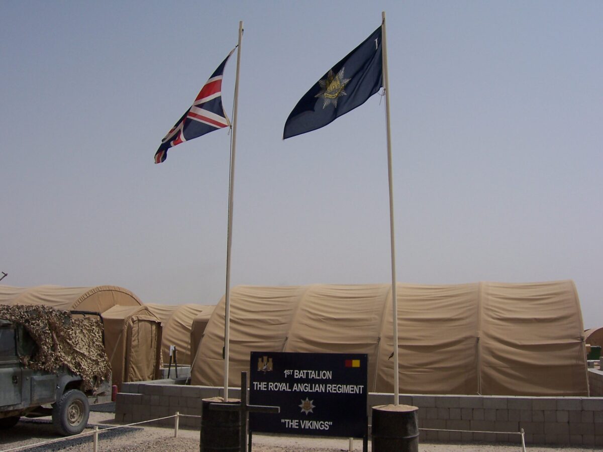 Operation TELIC 6 in 2005. 1st Battalion, Royal Anglian Regiment.