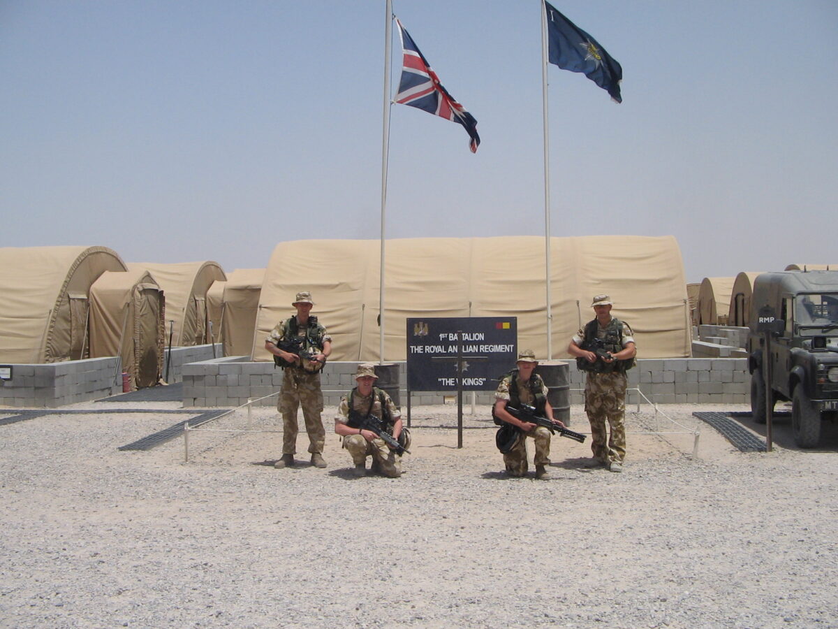 Operation TELIC 6 in 2005. 1st Battalion, Royal Anglian Regiment.