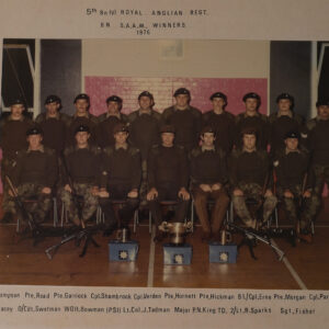 No.5 Company, 5th (V) Battalion Royal Anglian Regiment. Eastern District SAAM Winners 1976