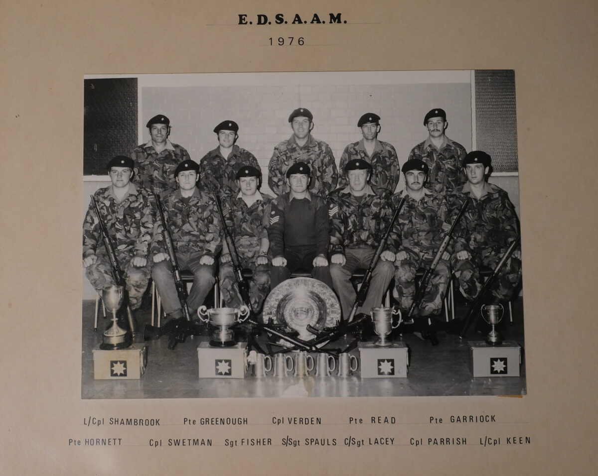 No.5 Company, 5th (V) Battalion Royal Anglian Regiment. Eastern District SAAM Winners 1976