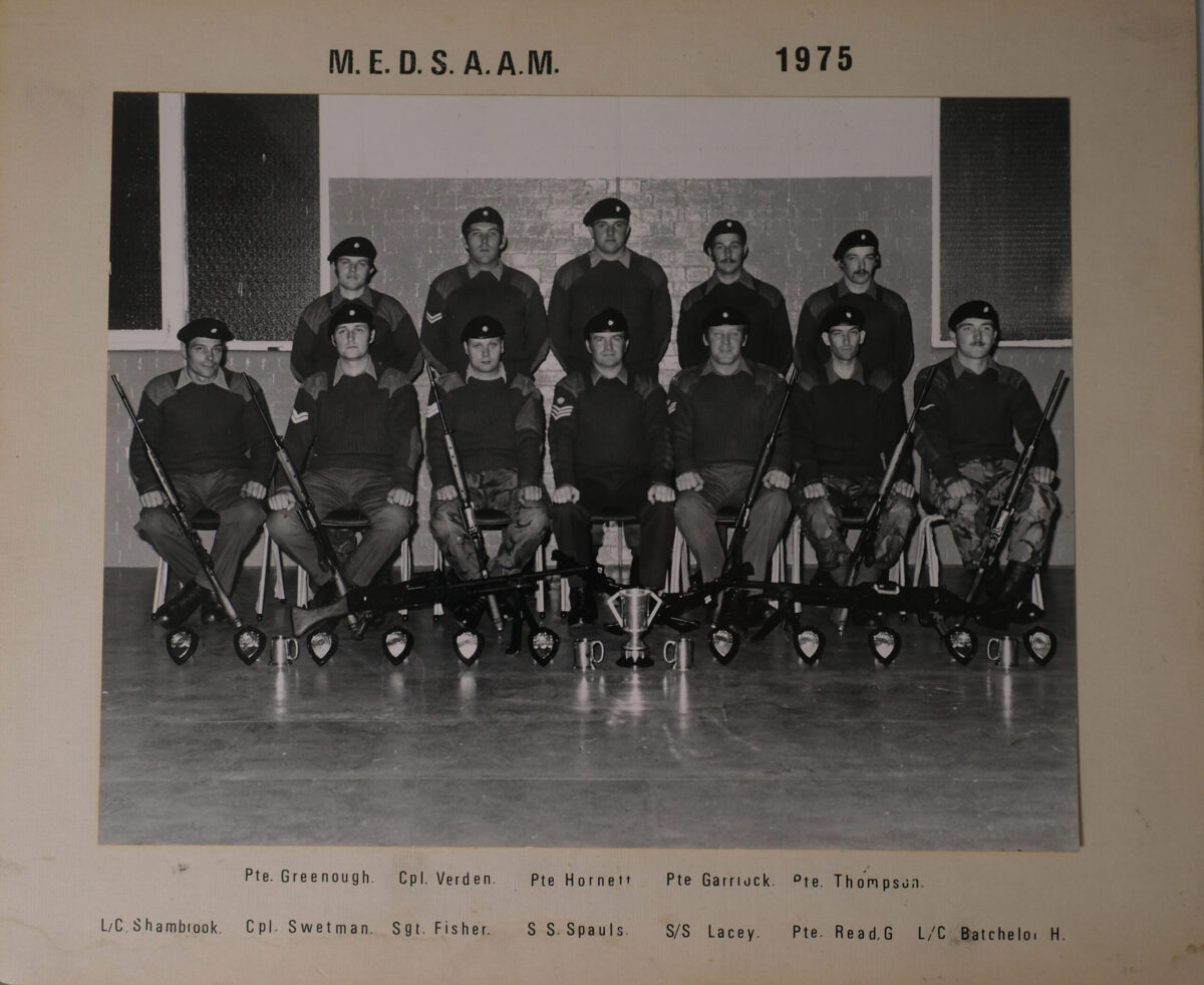 No.5 Company, 5th (V) Battalion Royal Anglian Regiment. Eastern District SAAM Winners 1975