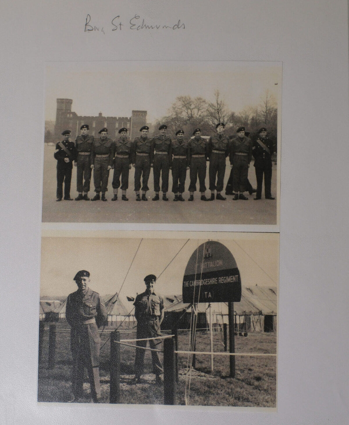 Cambridgeshire Regiment at Bury St Edmunds
