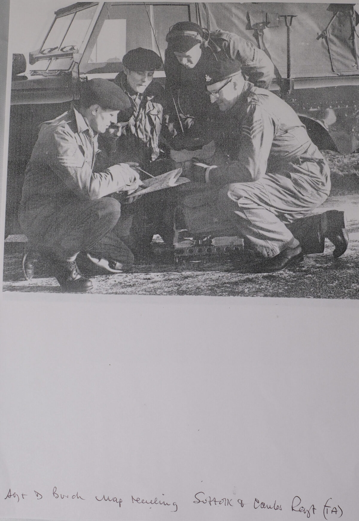 Sgt D Burch East Anglian Regiment on Exercise in Thetford 1960-64.